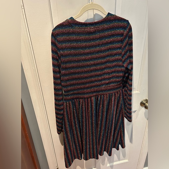 NWOT ModCloth All That Glitters V-Neck Dress Rainbow, Size L - Picture 5 of 5